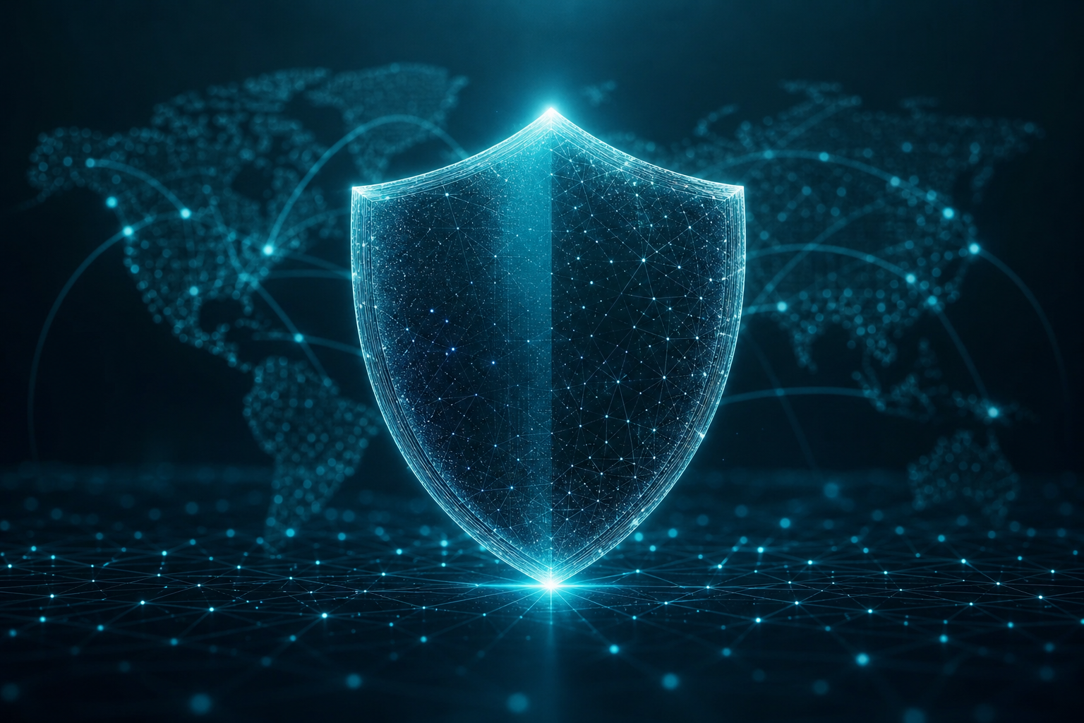 Abstract visualization of ad fraud protection and traffic quality